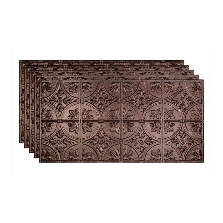 Acoustic Ceiling Products Fasade Traditional Syle No 2 - 48-3/8" x 24-3/8" PVC Glue Up Tile in Smoked Pewter - PG5127 PG5127